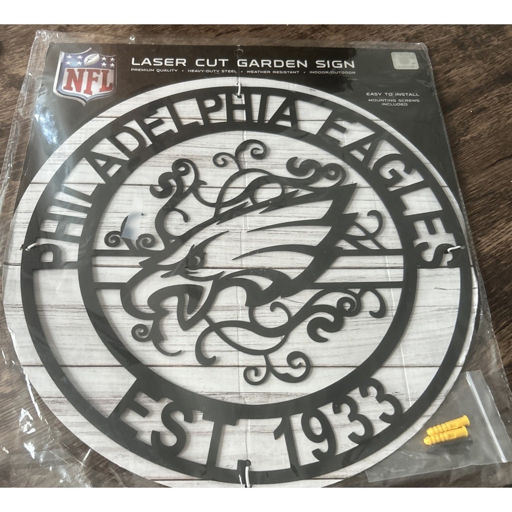 NFL Laser Cut Metal Sign Officially Licensed Party Animal! Philadelphia Eagles
